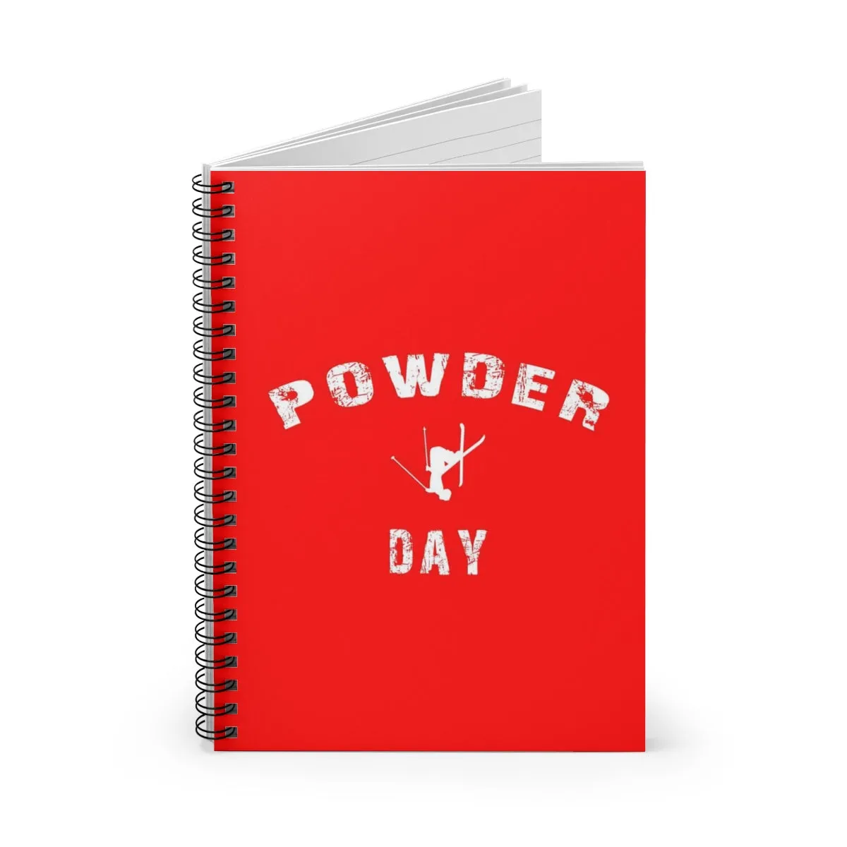 Powder Day - Red - Spiral Notebook