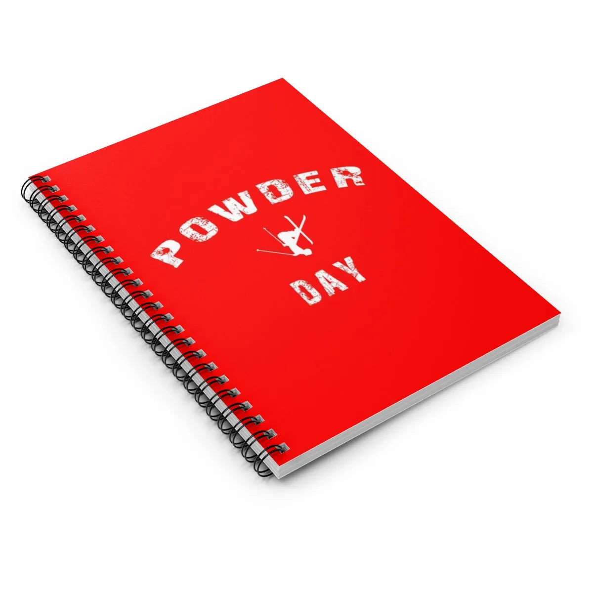 Powder Day - Red - Spiral Notebook