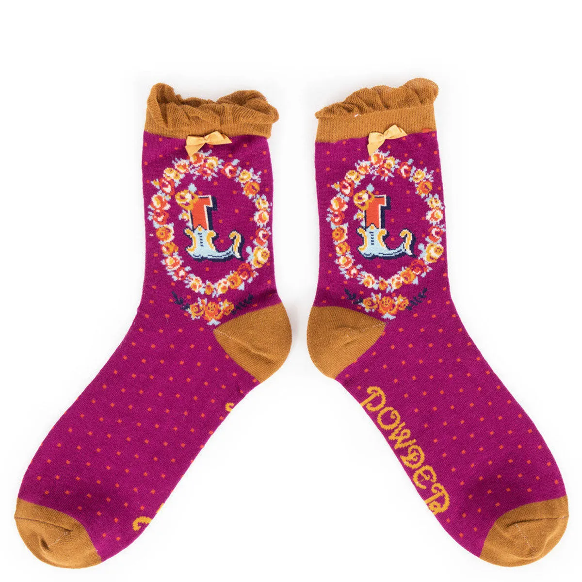 Powder Initial L Ankle Socks