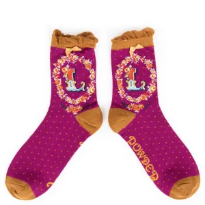 Powder Initial L Ankle Socks