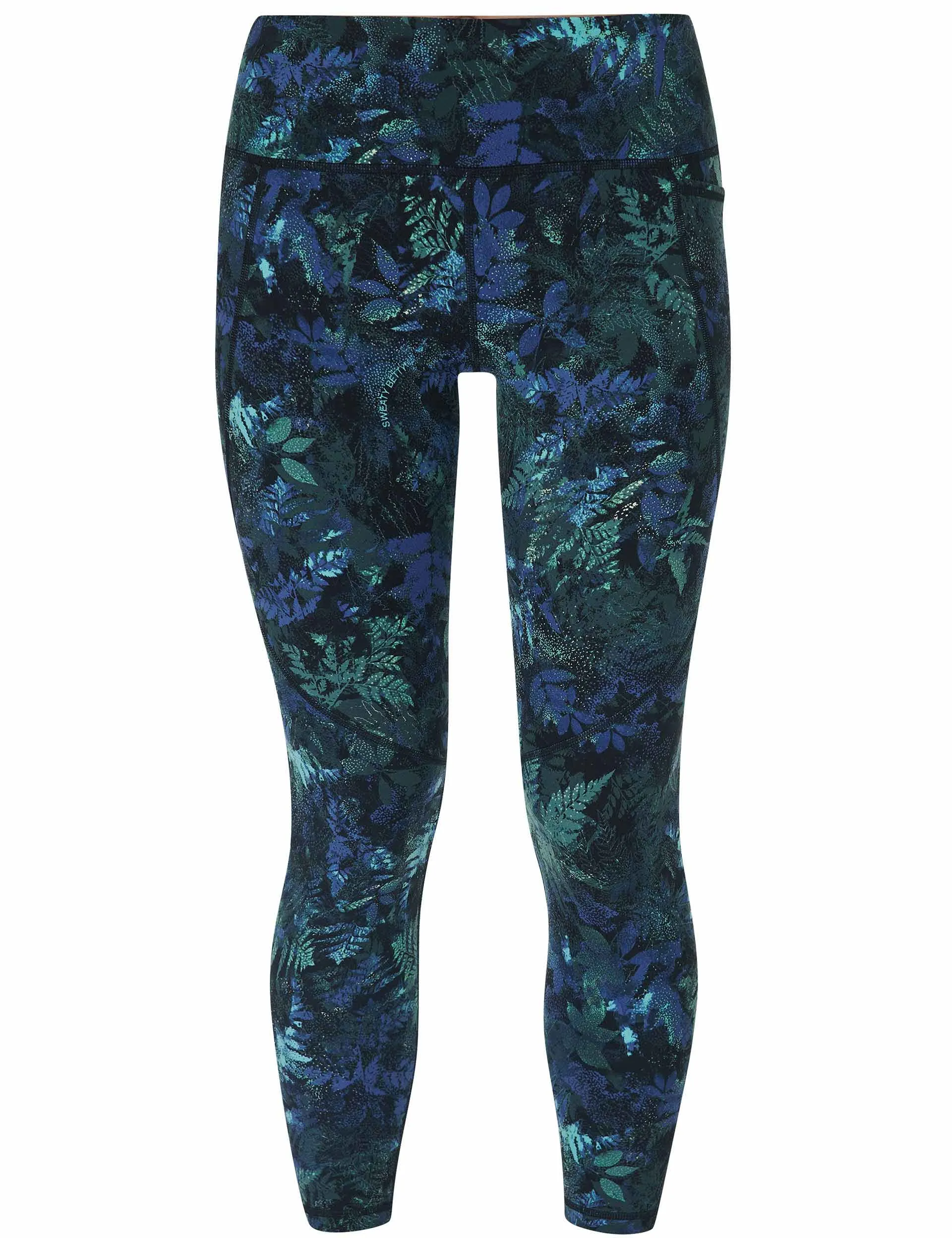 Power 7/8 Gym Leggings - Green Forest Print