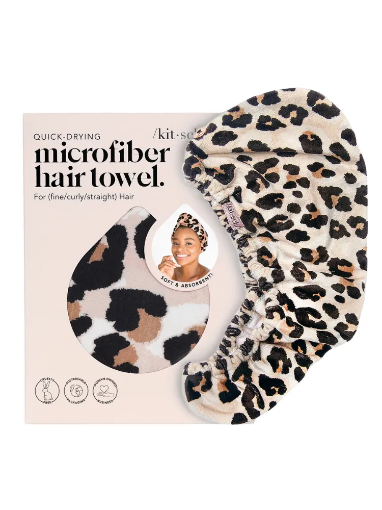 Quick Drying Hair Towel - Leopard