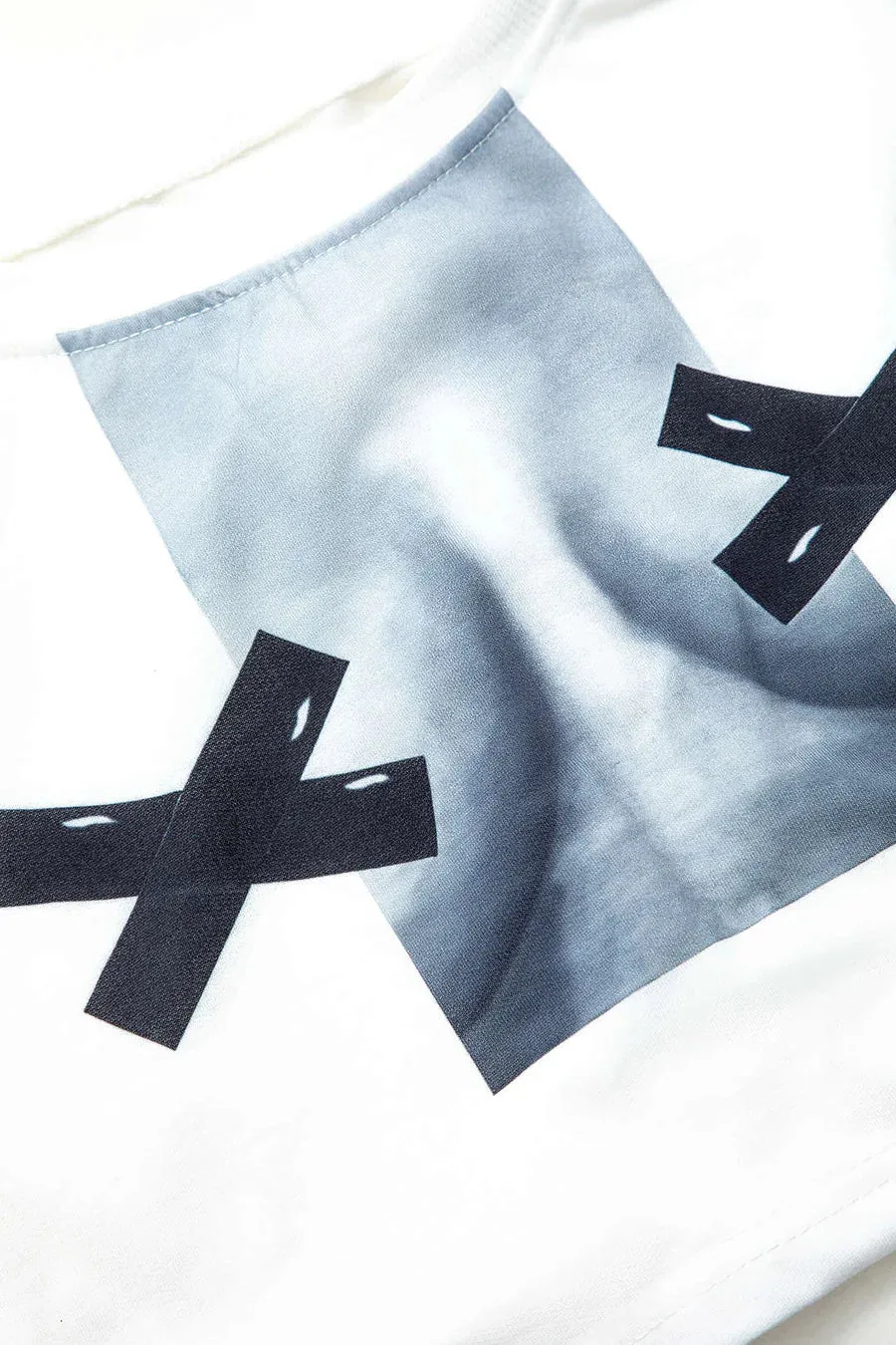 "Graphic" Long Sleeve Crop Top