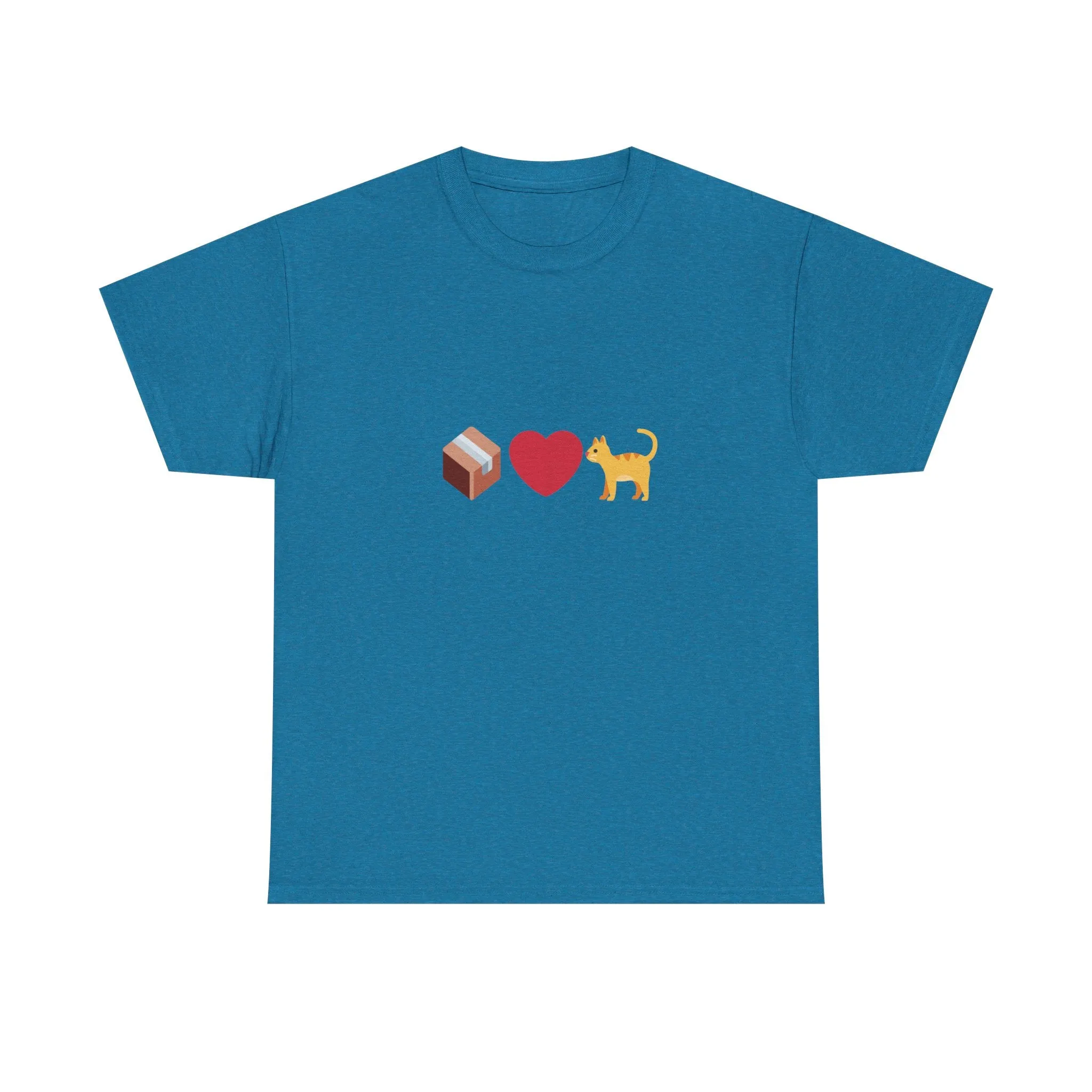 "If I Fits, I Sits" Cat Philosophy Unisex Heavy Cotton Tee