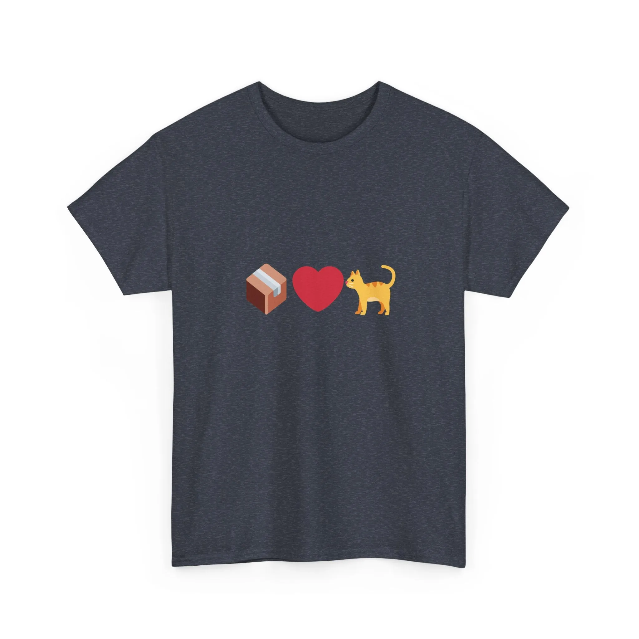 "If I Fits, I Sits" Cat Philosophy Unisex Heavy Cotton Tee