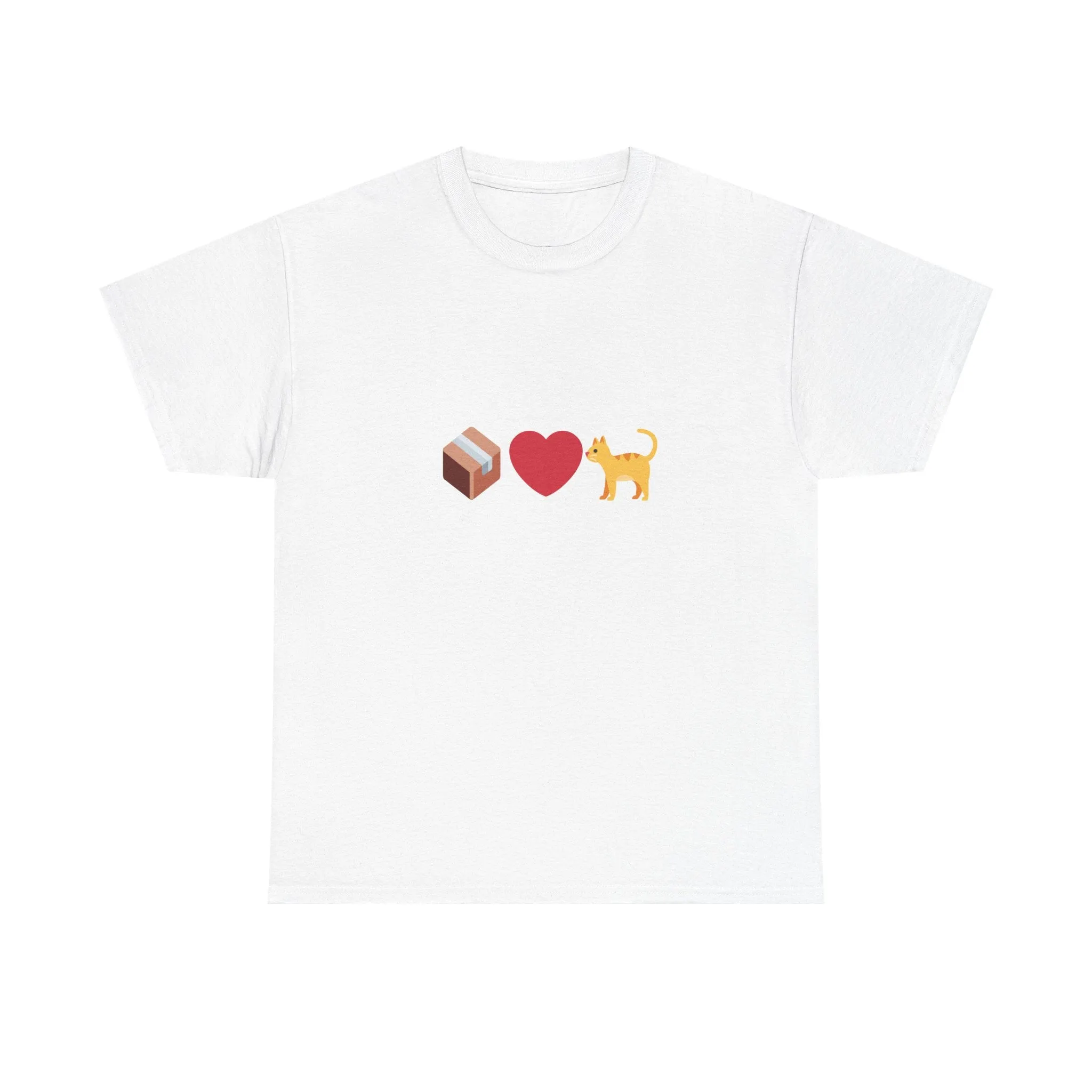 "If I Fits, I Sits" Cat Philosophy Unisex Heavy Cotton Tee