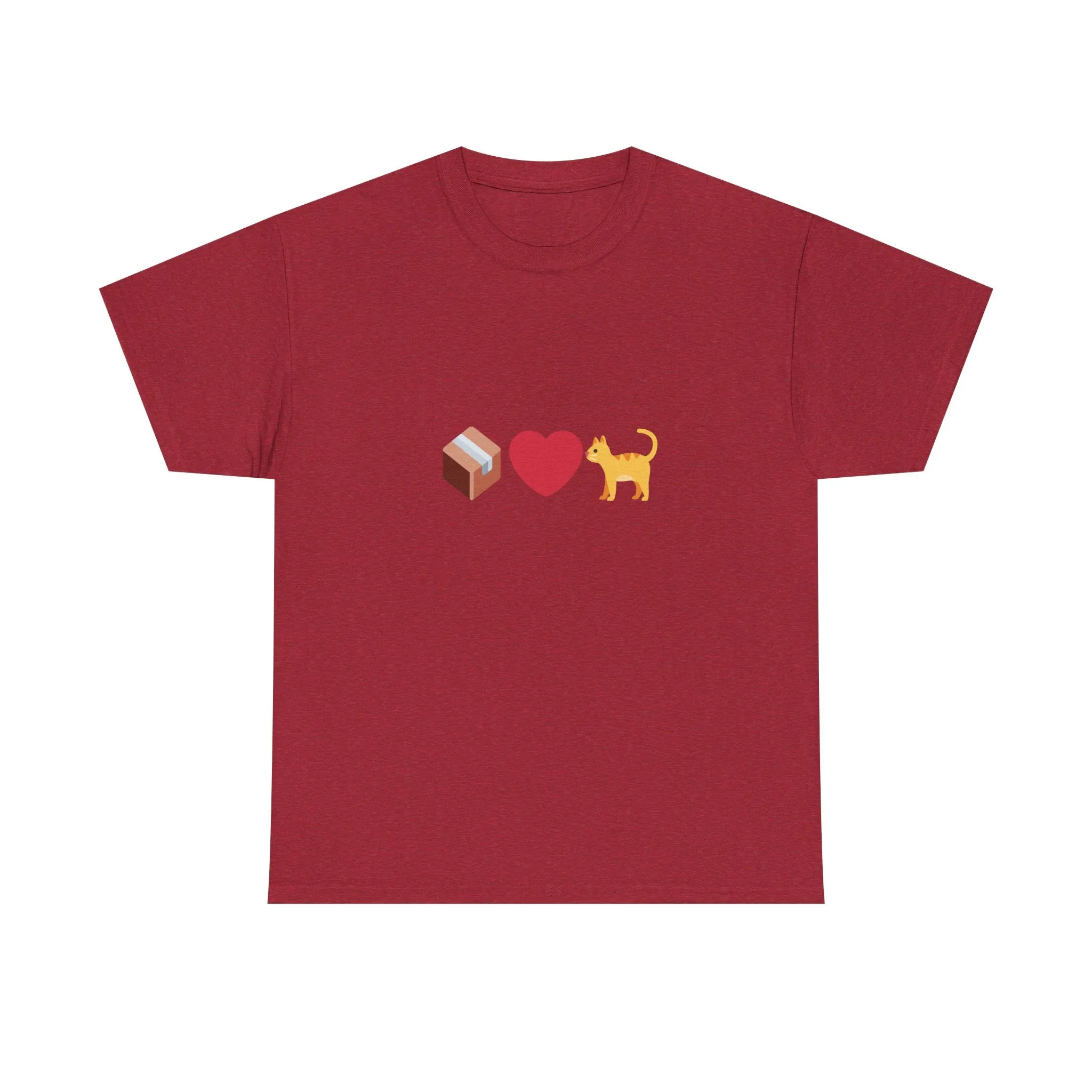 "If I Fits, I Sits" Cat Philosophy Unisex Heavy Cotton Tee