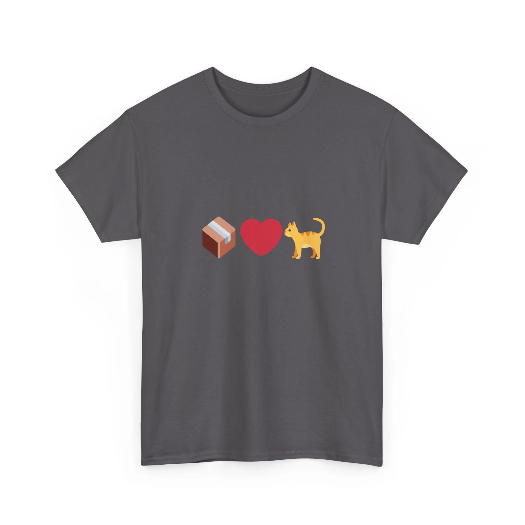 "If I Fits, I Sits" Cat Philosophy Unisex Heavy Cotton Tee