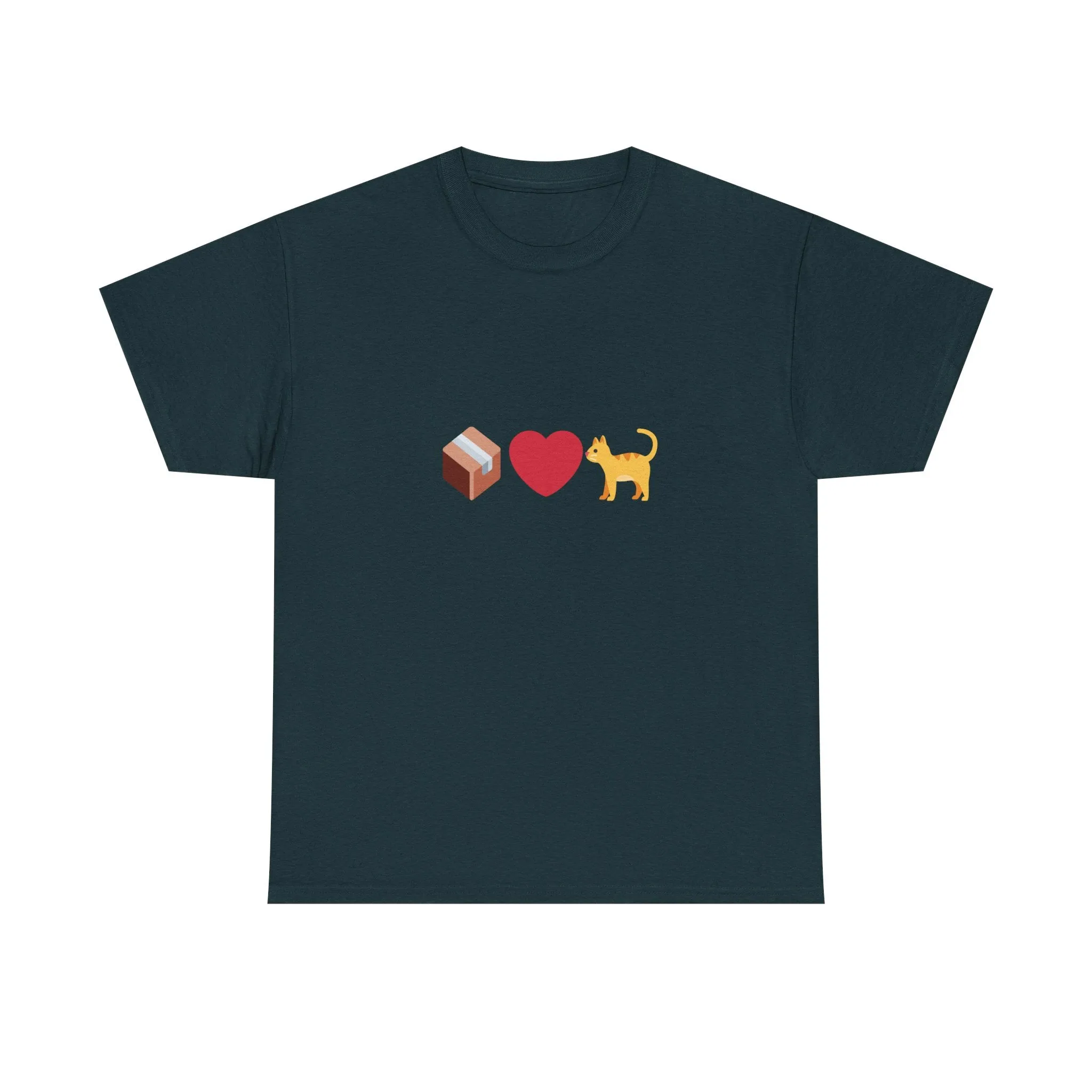 "If I Fits, I Sits" Cat Philosophy Unisex Heavy Cotton Tee