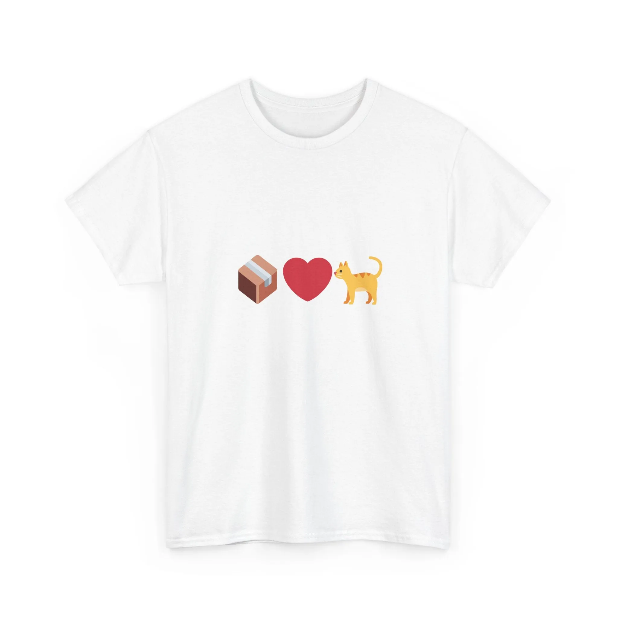 "If I Fits, I Sits" Cat Philosophy Unisex Heavy Cotton Tee