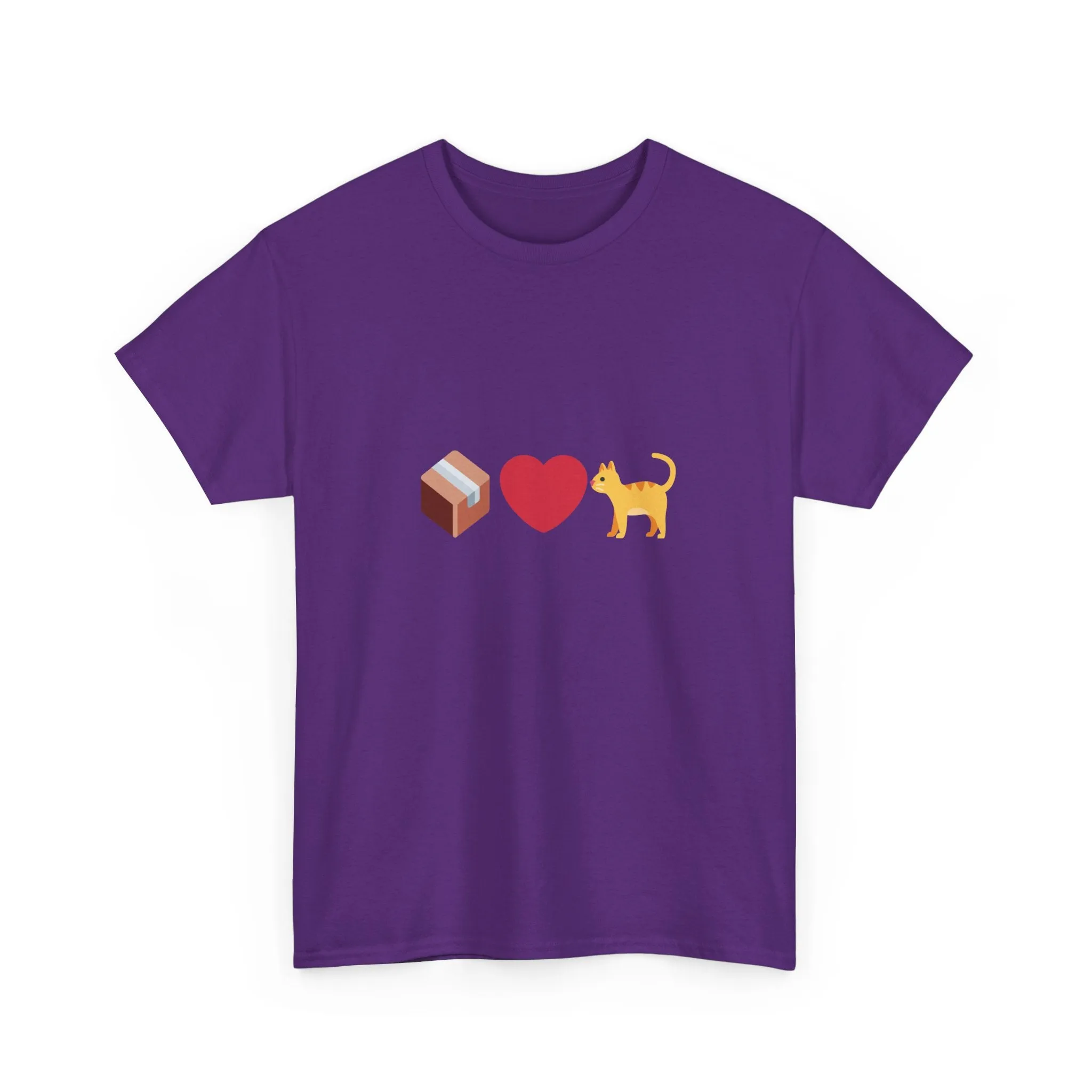 "If I Fits, I Sits" Cat Philosophy Unisex Heavy Cotton Tee