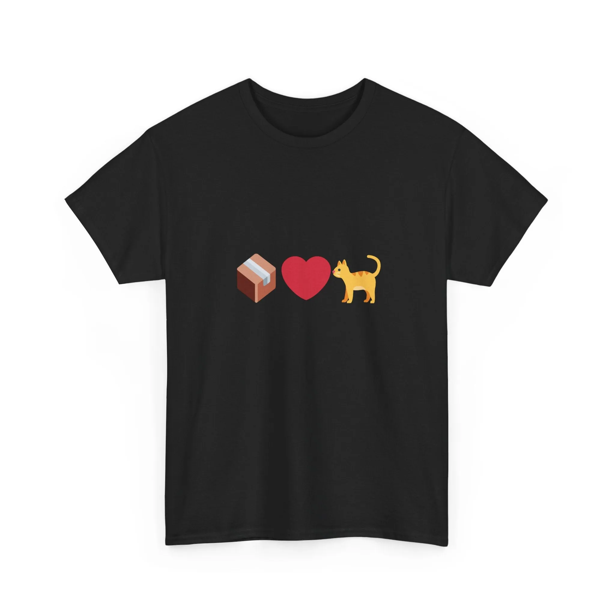 "If I Fits, I Sits" Cat Philosophy Unisex Heavy Cotton Tee