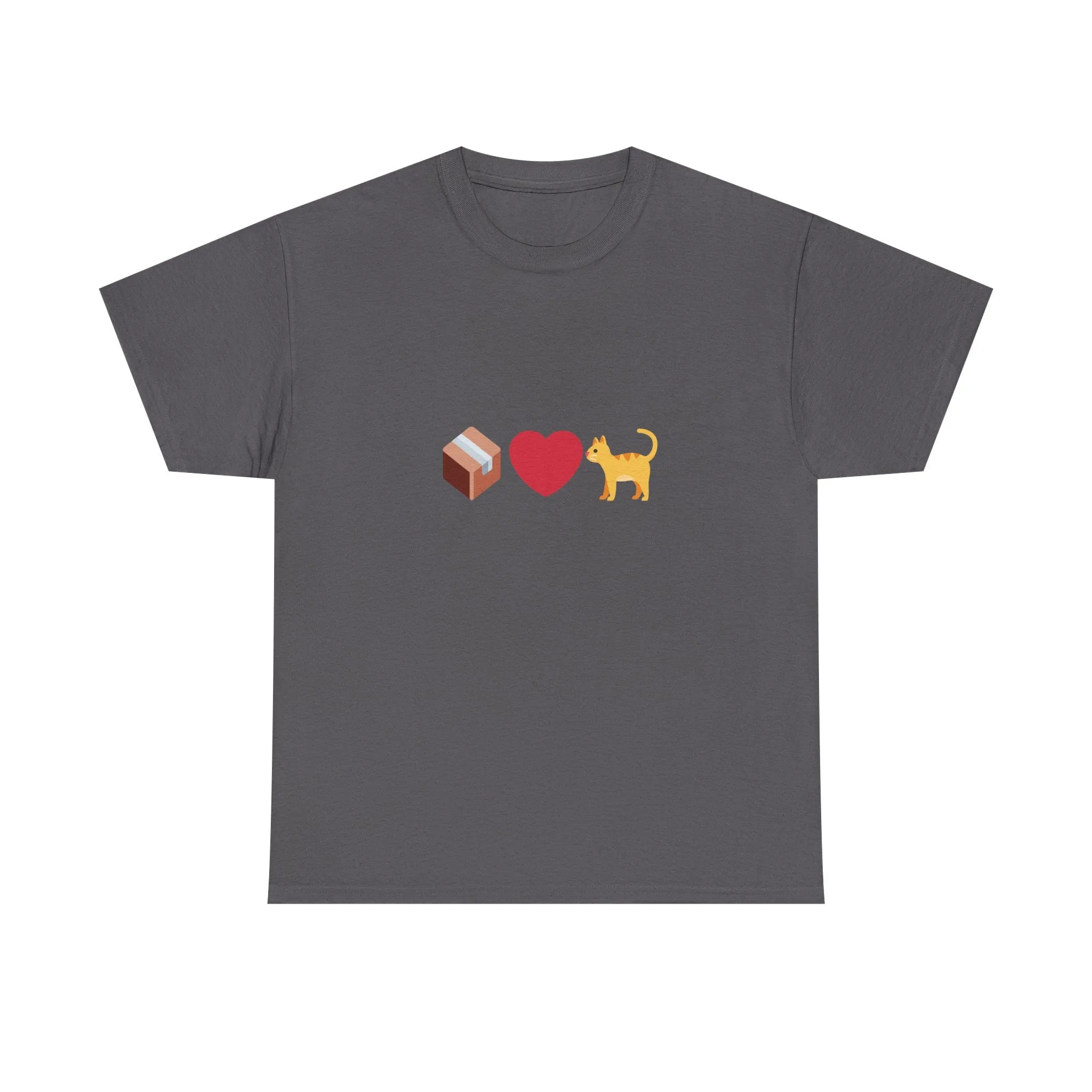 "If I Fits, I Sits" Cat Philosophy Unisex Heavy Cotton Tee