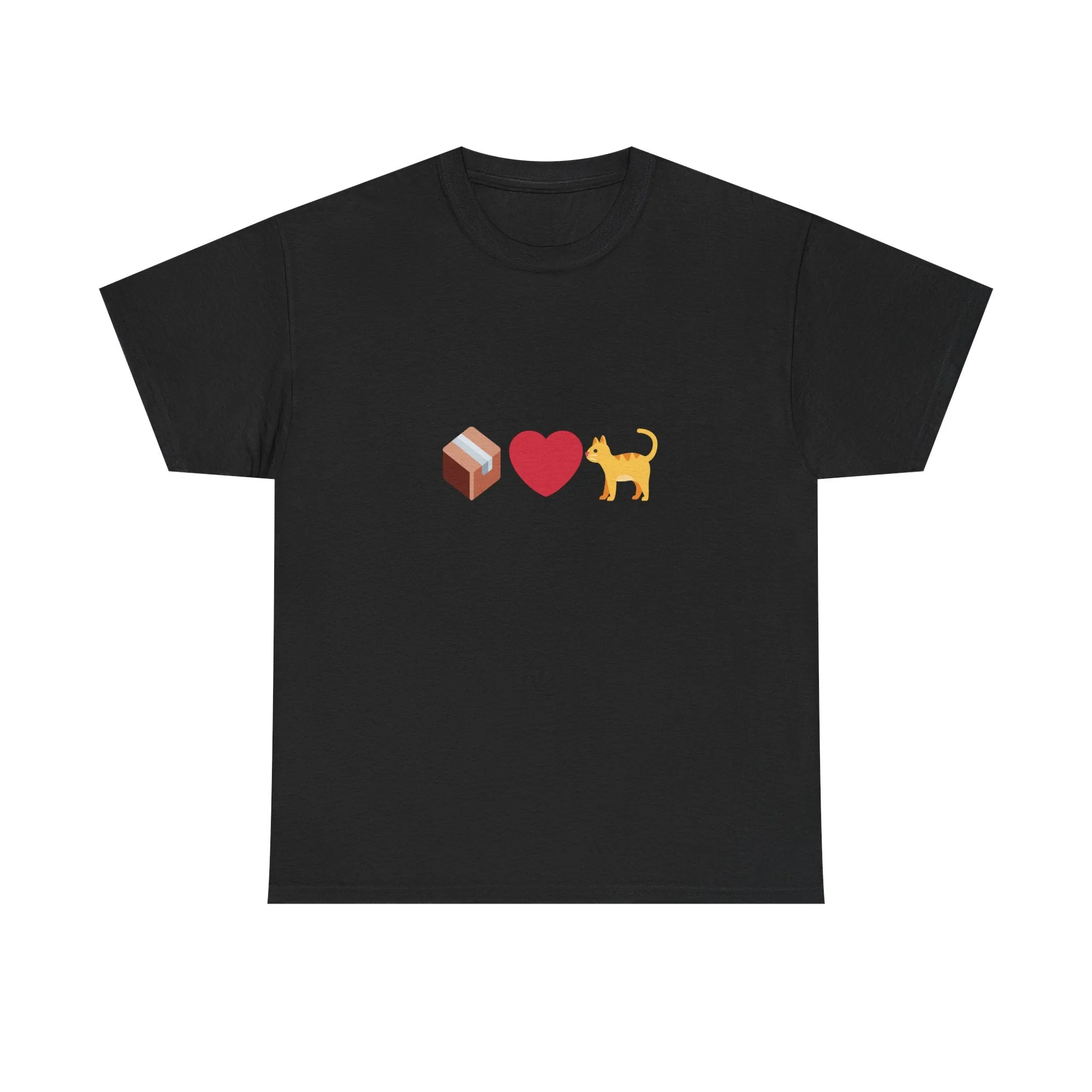 "If I Fits, I Sits" Cat Philosophy Unisex Heavy Cotton Tee