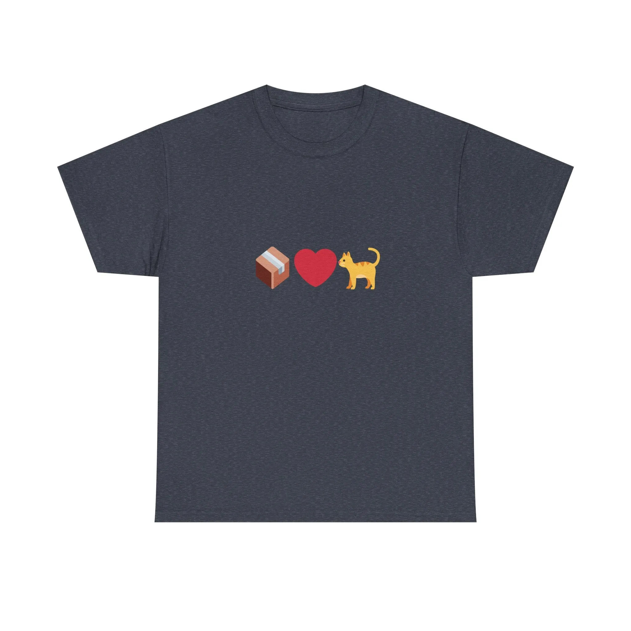 "If I Fits, I Sits" Cat Philosophy Unisex Heavy Cotton Tee