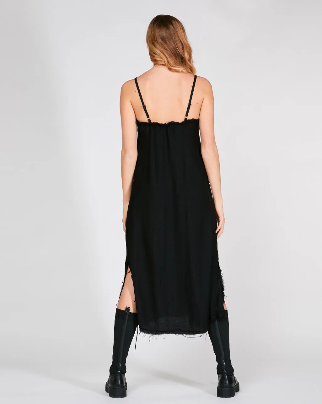 Raw Fray Camisole Dress