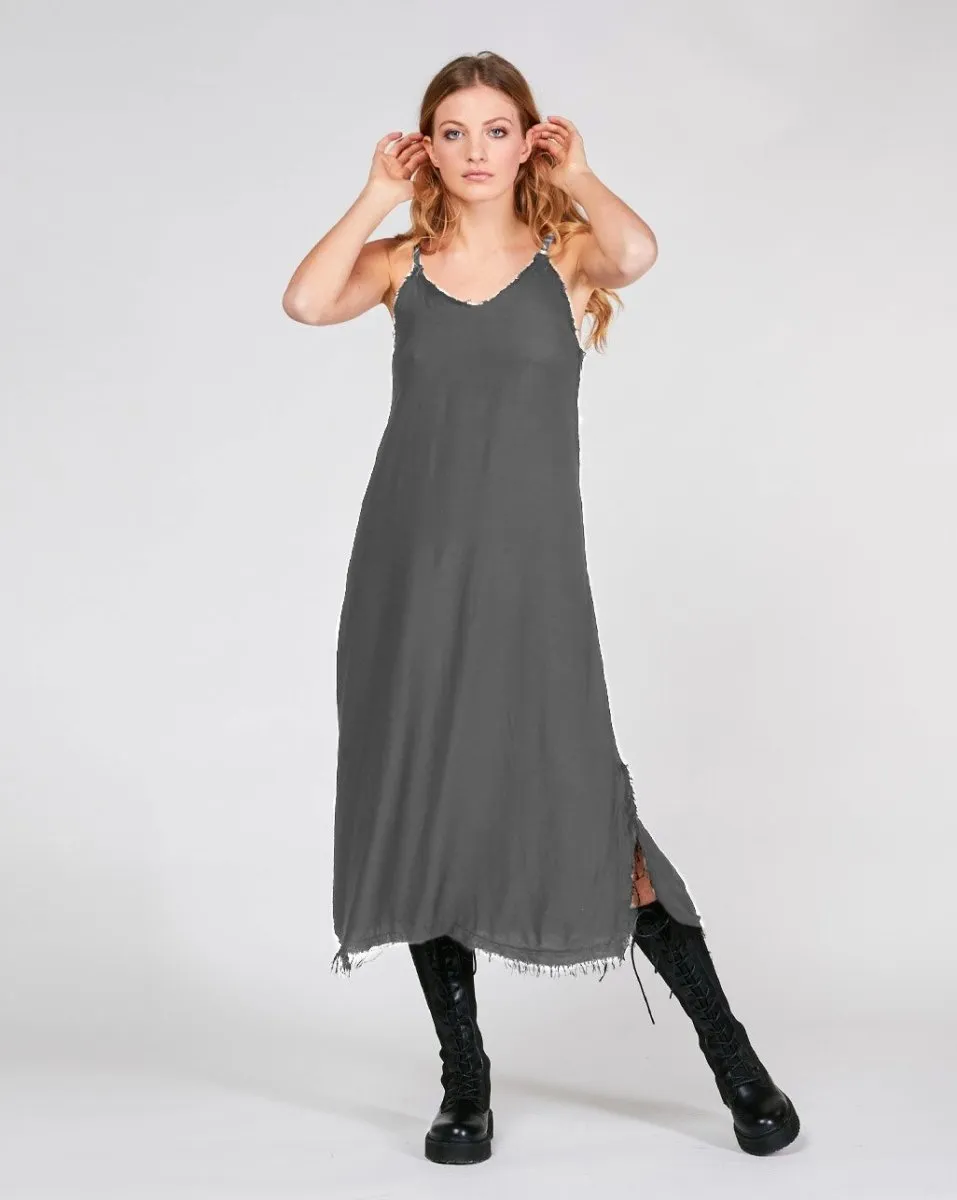 Raw Fray Camisole Dress