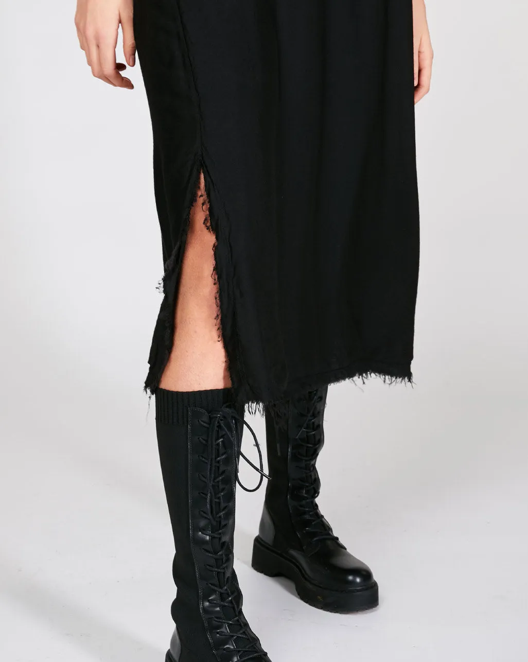 Raw Fray Camisole Dress