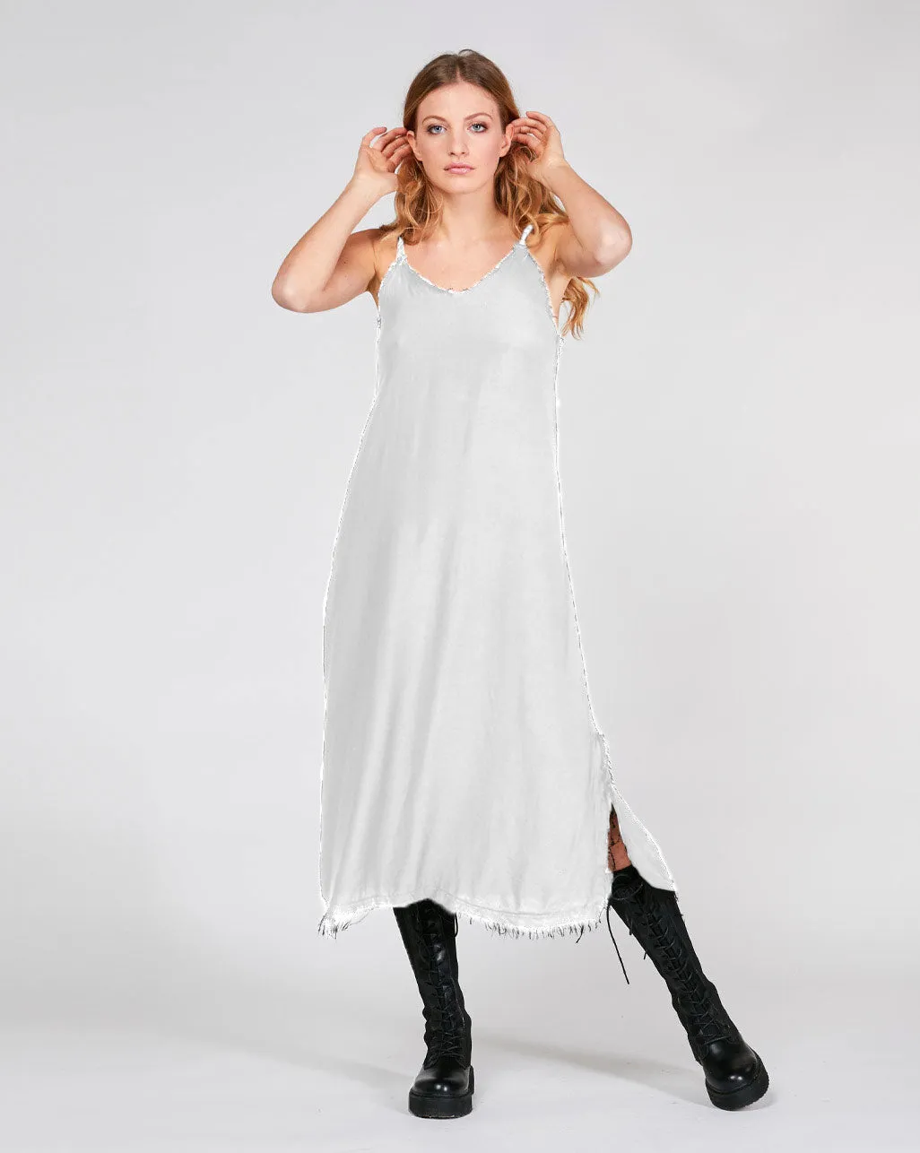 Raw Fray Camisole Dress