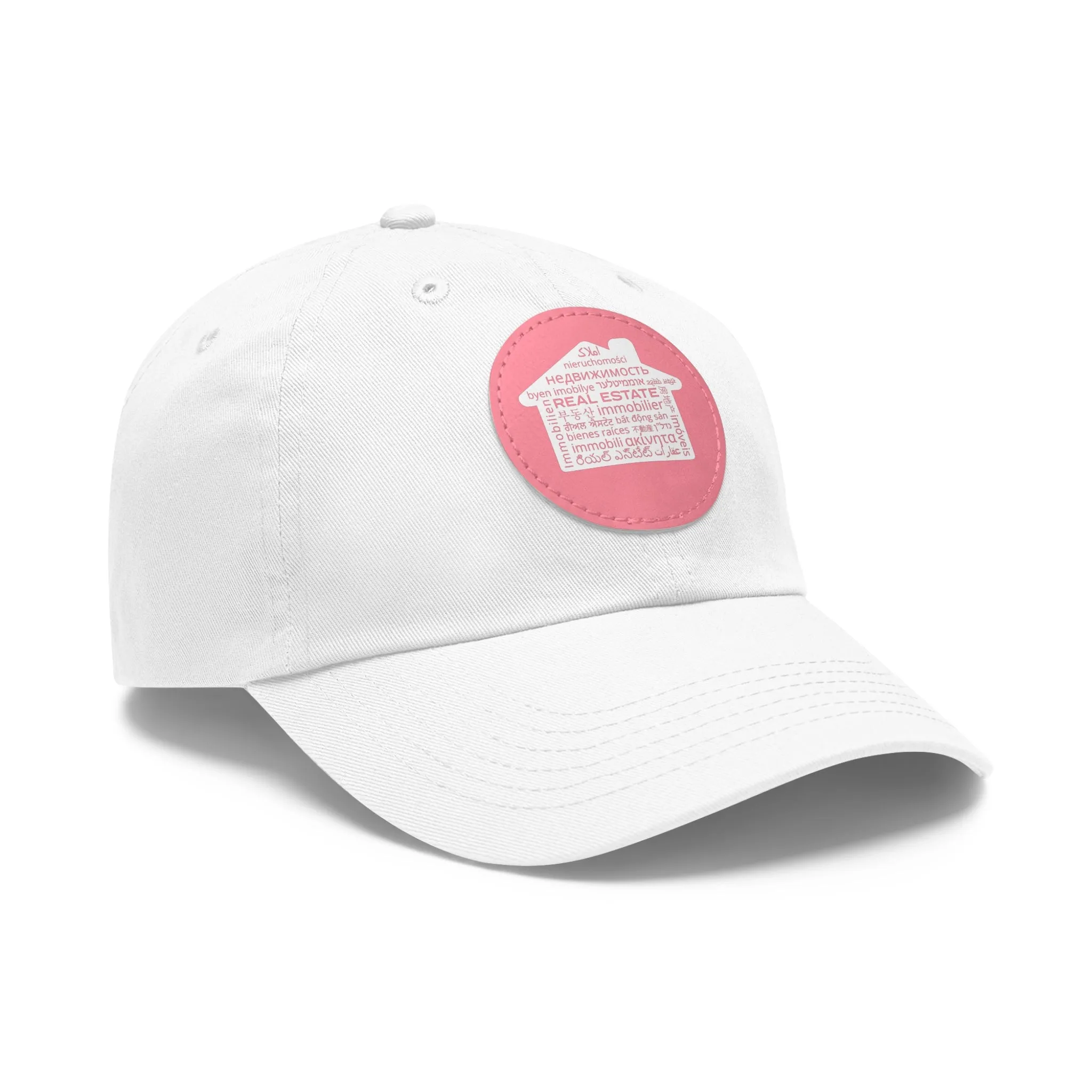 Real Estate Translated Dad Hat with Leather Patch (Round)