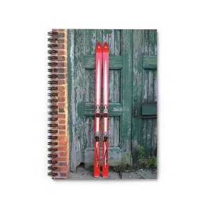 Red Vintage Ski - Spiral Notebook