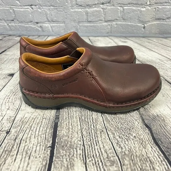 Red Wing Shoes 1621 Womens Slip On US Size 9.5 M Slip &amp; Oil Resistant Safety Toe