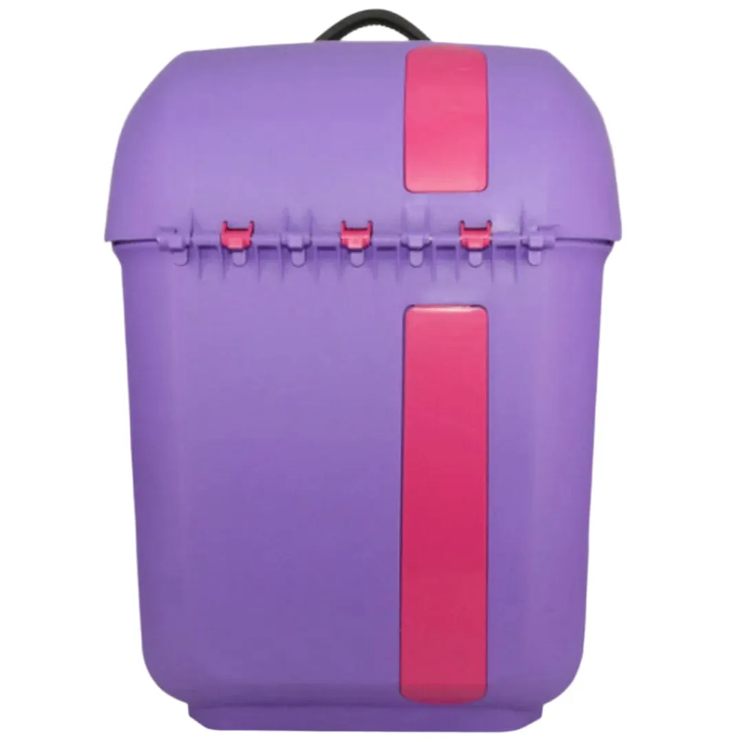 Rolo Xl School Trolley Bag   Free Dividers Purple & Pink