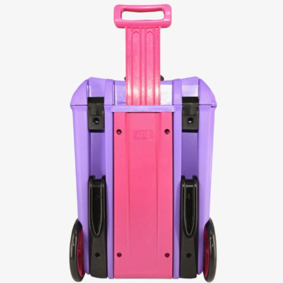 Rolo Xl School Trolley Bag   Free Dividers Purple & Pink