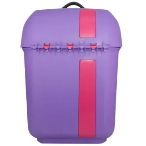 Rolo Xl School Trolley Bag   Free Dividers Purple & Pink
