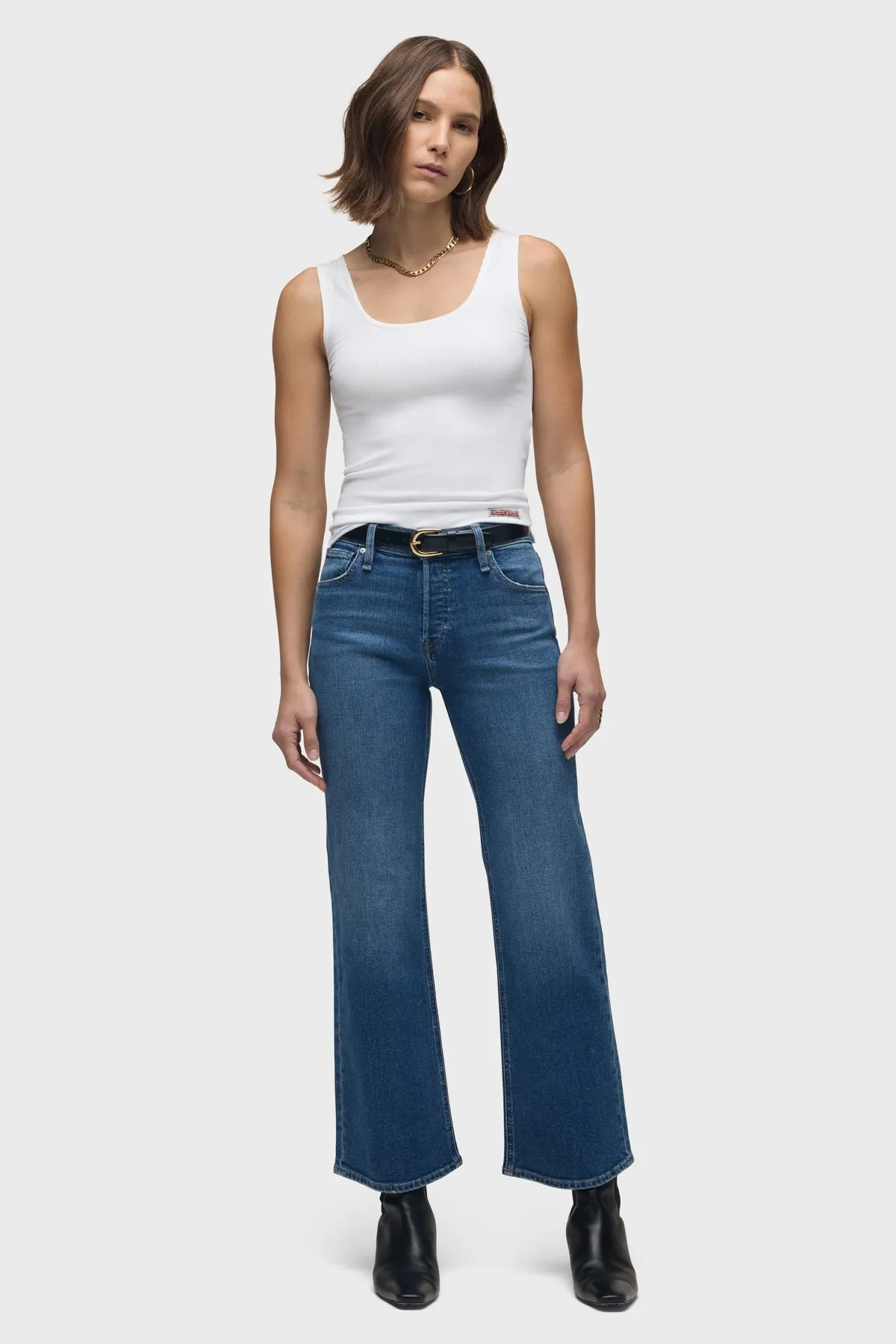 Rosie High-Rise Wide Leg Ankle Jean