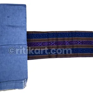 Sambalpuri Salwar Suit Sky Blue Bottom with Sambalpuri Top
