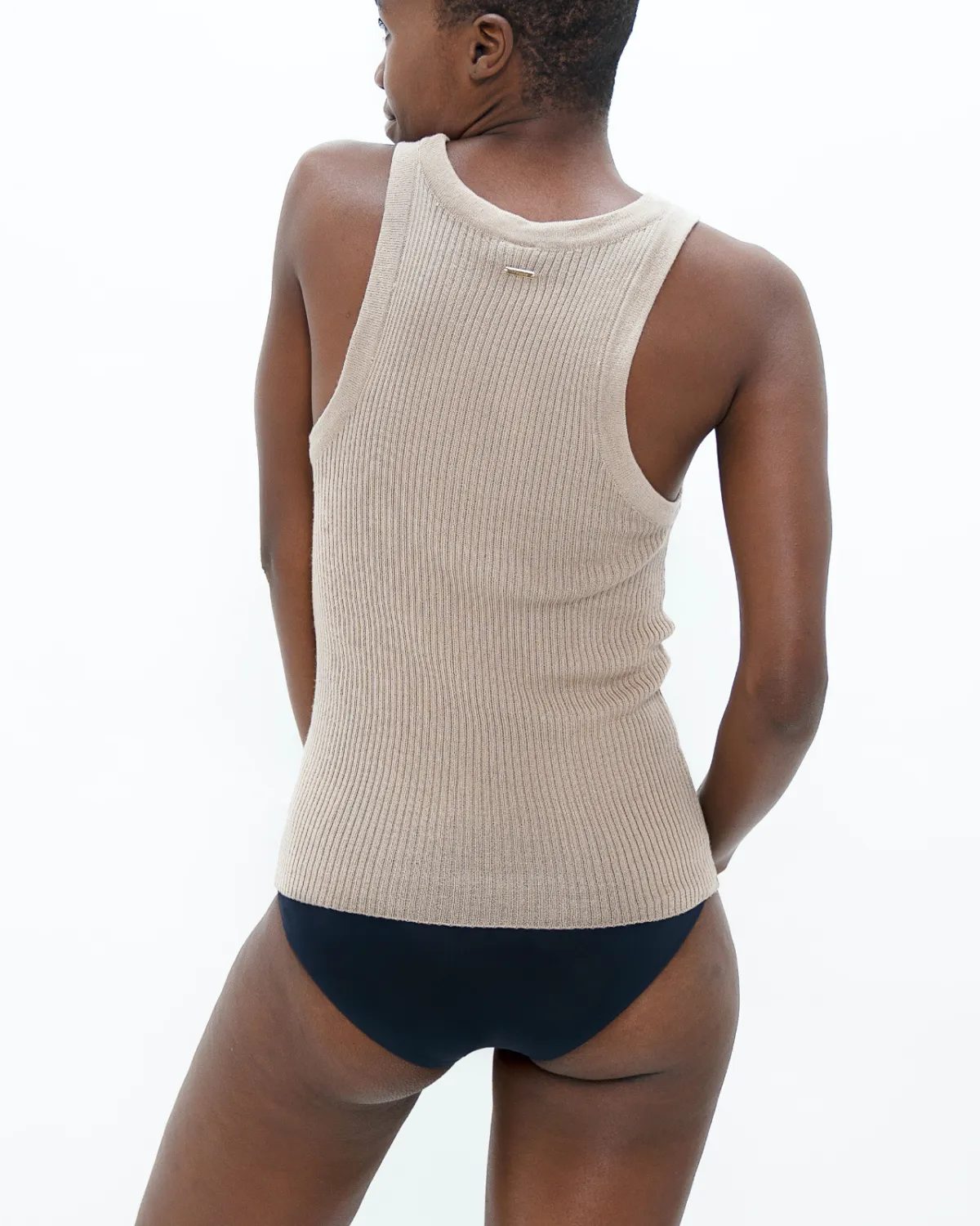 Sao Paulo Racer Knitted Top - Sand