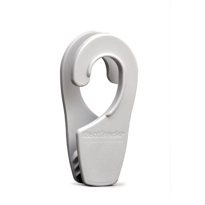SAW Pair of Fast Fender Boat Fender Clip Attachments to Suit 32mm Rails - Light Grey
