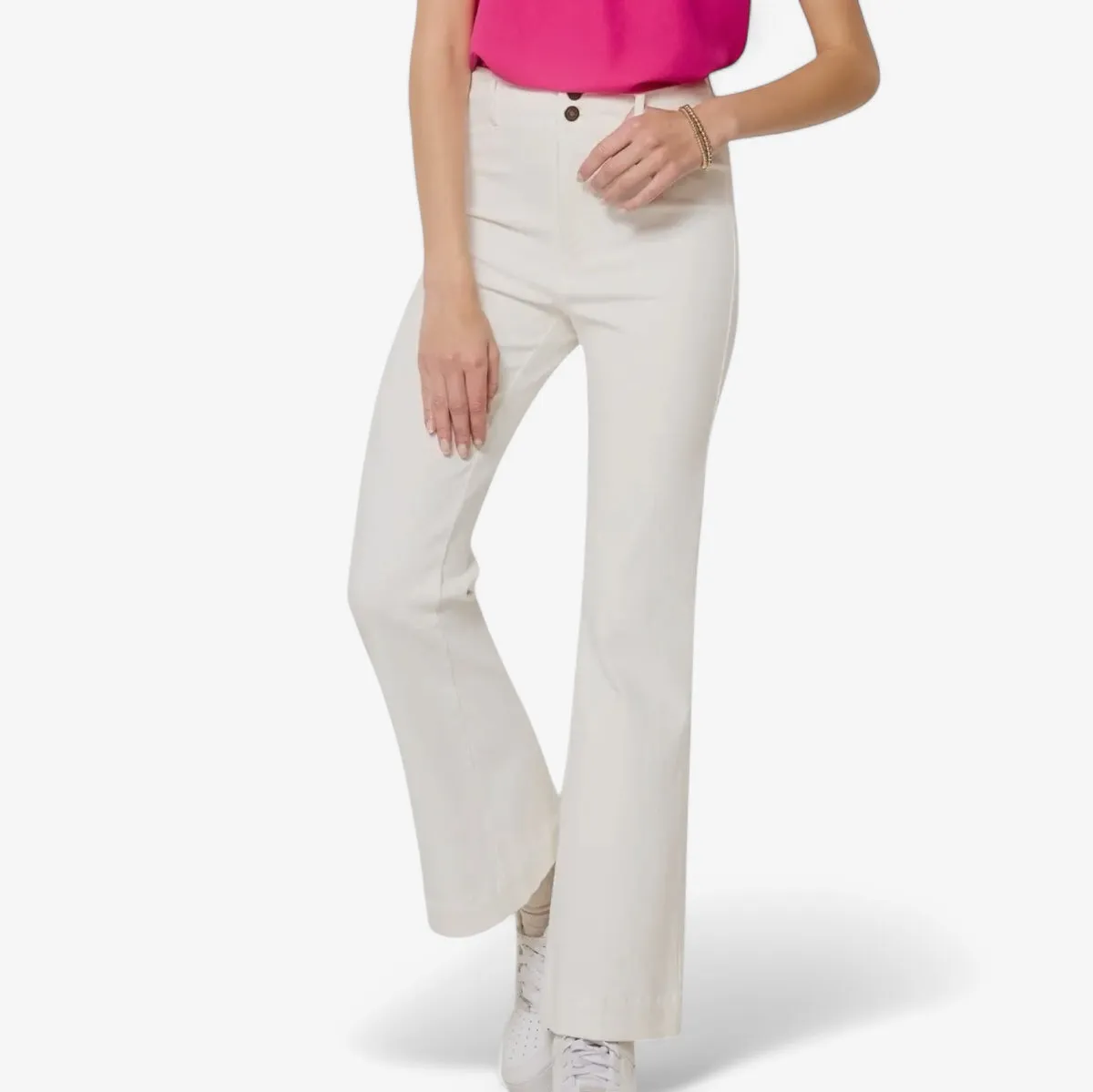 Seigan Flare Pant White