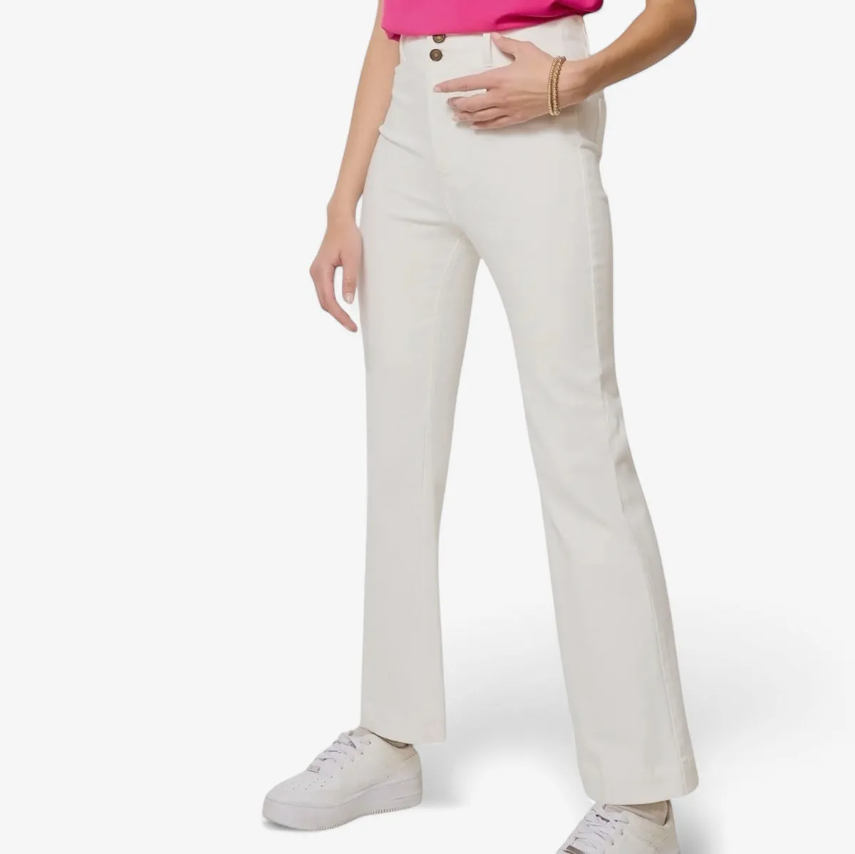 Seigan Flare Pant White
