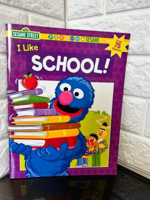 Sesame Street - I Like School! Over 75 Stickers!! Durable Soft Cover