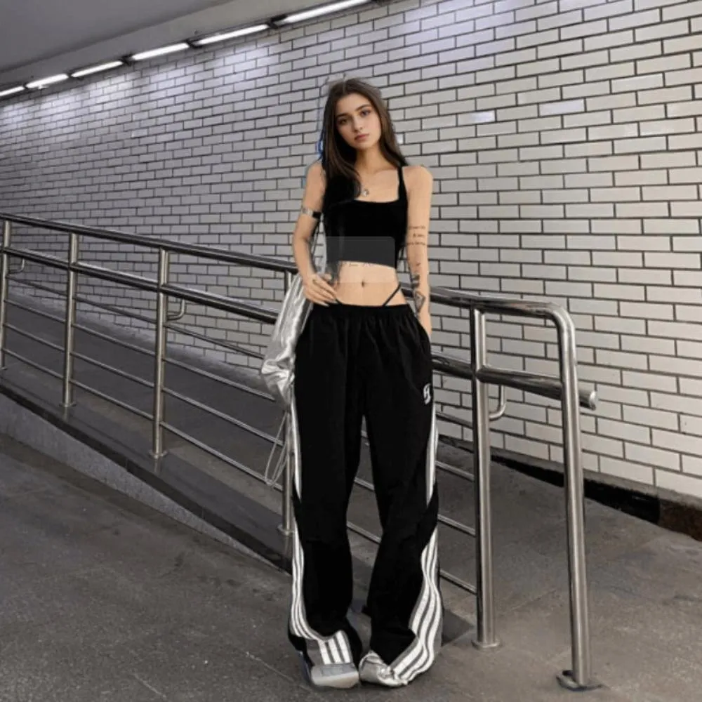 Side Stripe Tie Quick-Drying Sweatpants