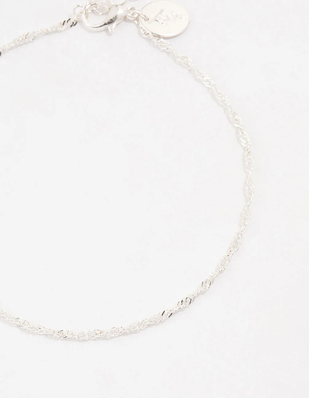 Silver Disc & Cupchain Anklets 3-Pack