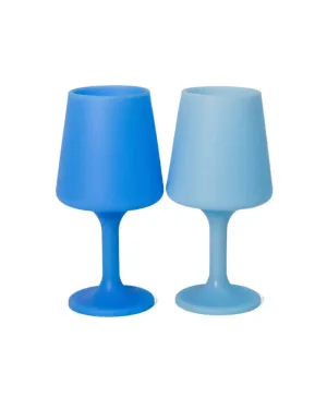 Sky   Kingfisher | Swepp | Silicone Unbreakable Wine Glasses