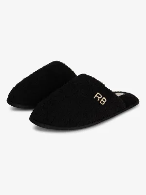 Slipper Teddy Black