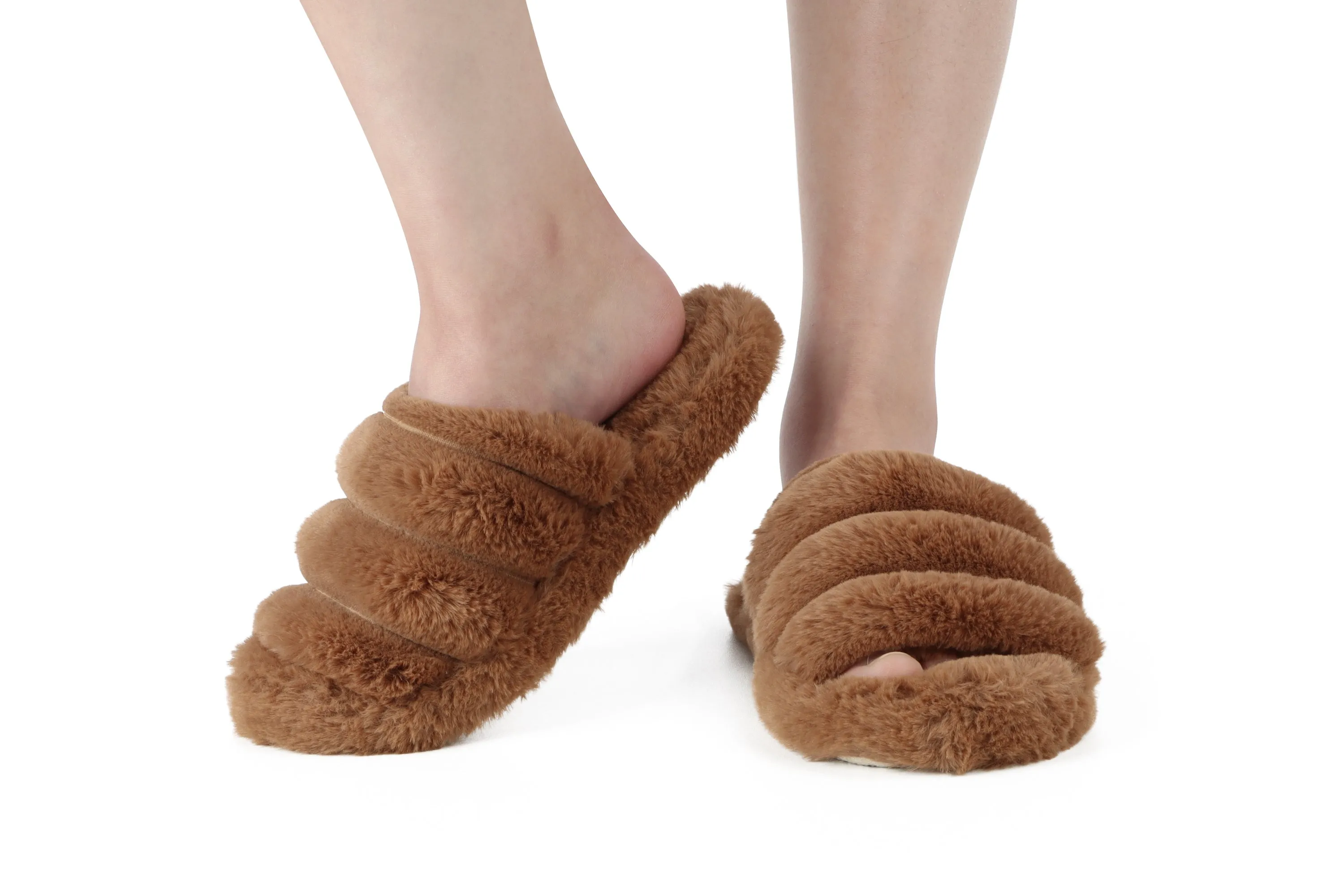 Snoozies! Slipper Slides - Brown