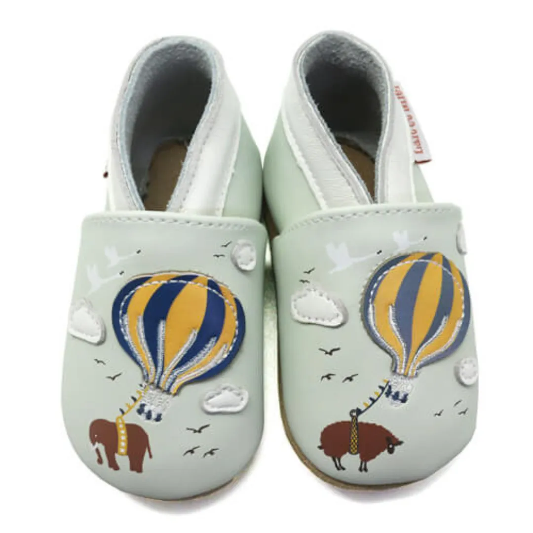 Soft Leather Baby Slippers Air Baloon