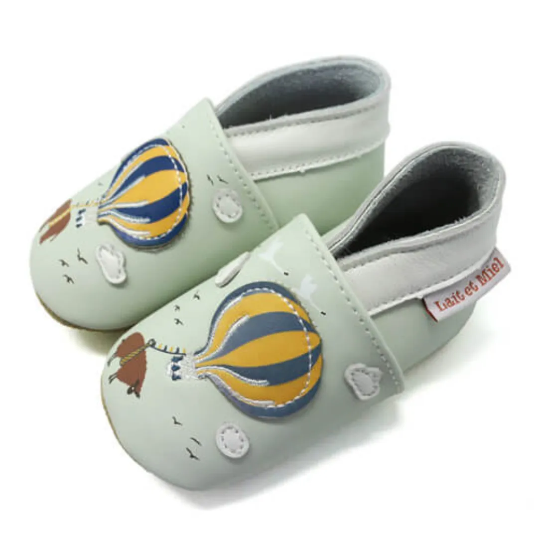 Soft Leather Baby Slippers Air Baloon