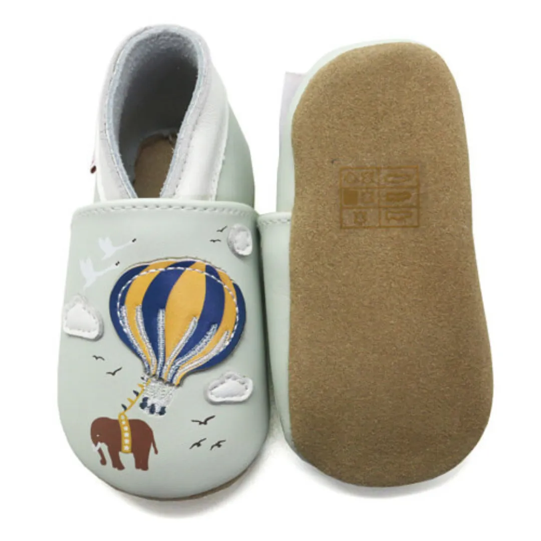 Soft Leather Baby Slippers Air Baloon