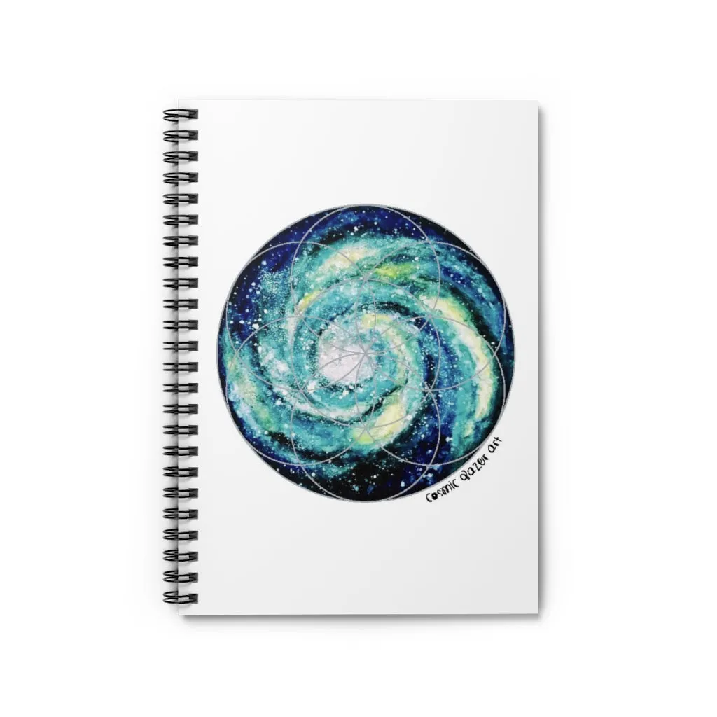Spiral Galaxy Seed of Life Spiral Notebook - Ruled Line