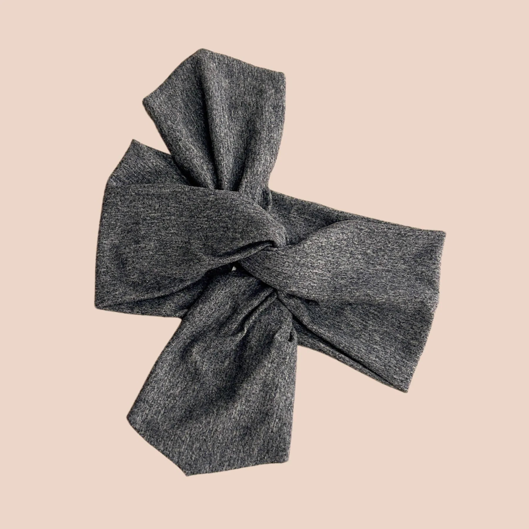 Static Grey Top Knot Headband