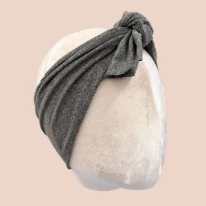 Static Grey Top Knot Headband