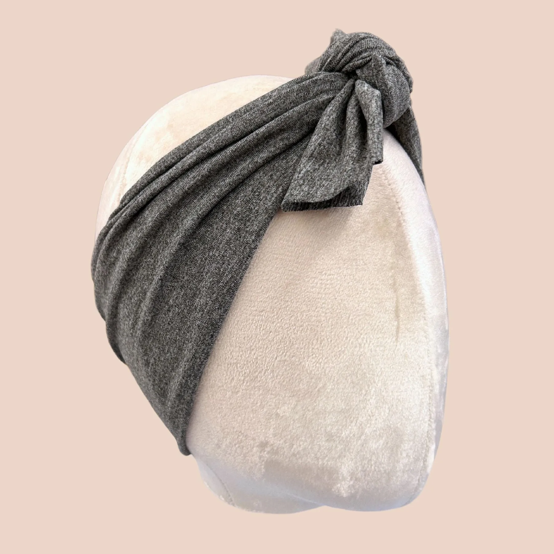 Static Grey Top Knot Headband