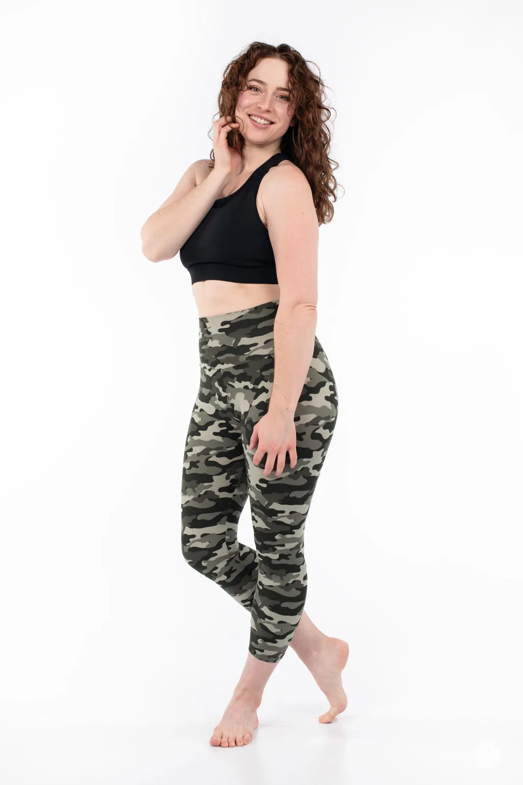Stealth Mode High-Waisted Crops