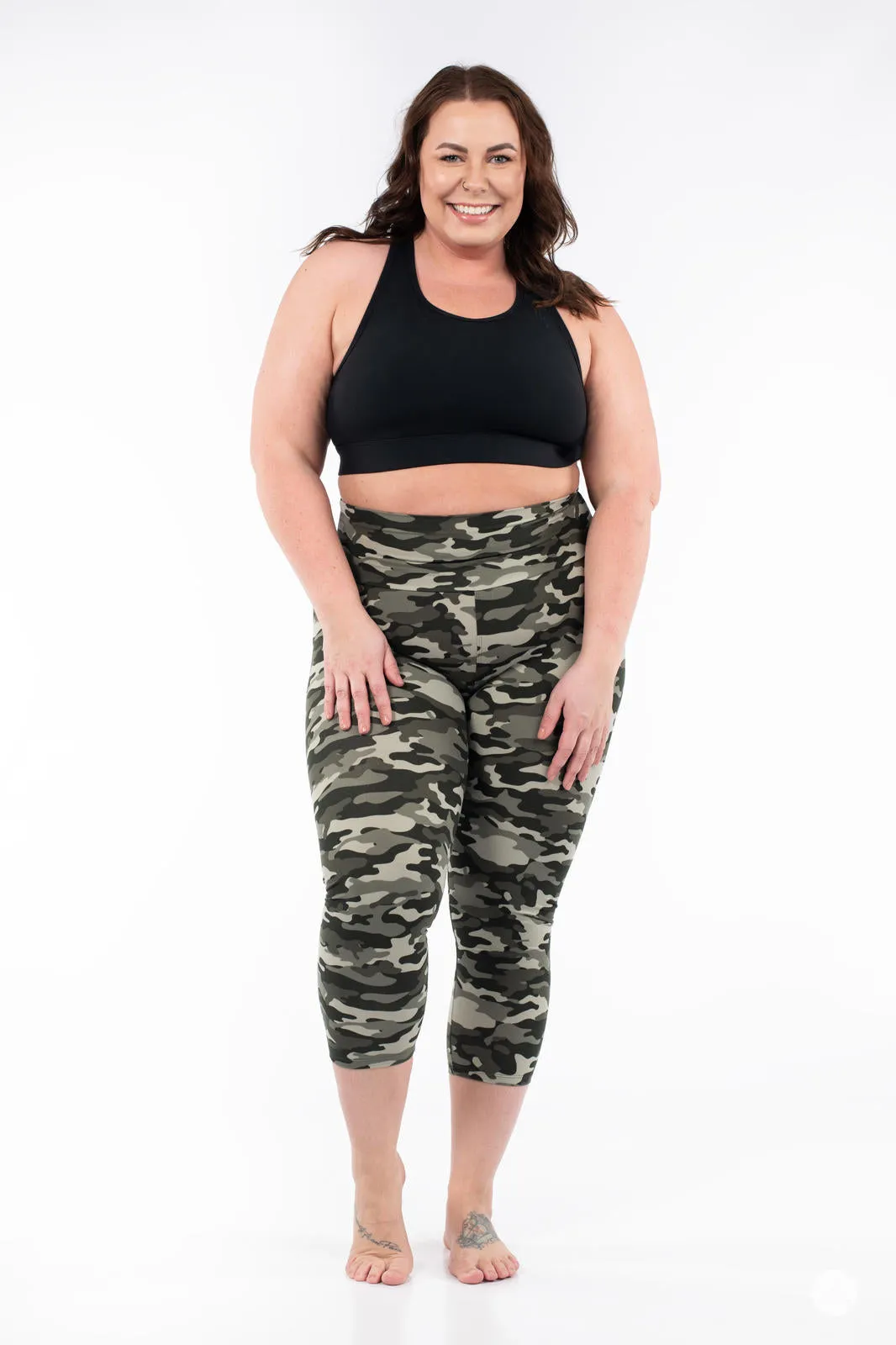 Stealth Mode High-Waisted Crops